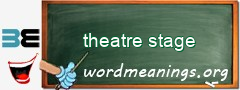 WordMeaning blackboard for theatre stage